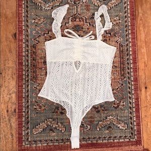 Urban Outfitters Ivory Lace Bodysuit